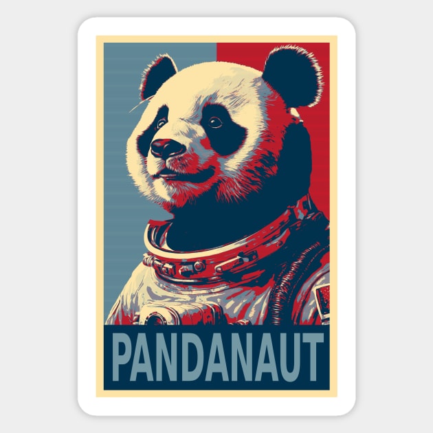 Pandanaut Funny Panda Astronaut HOPE Sticker by DesignArchitect